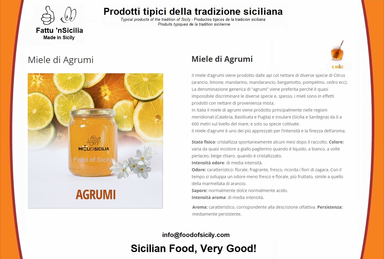 Miele d'agrumi siciliani per GDO