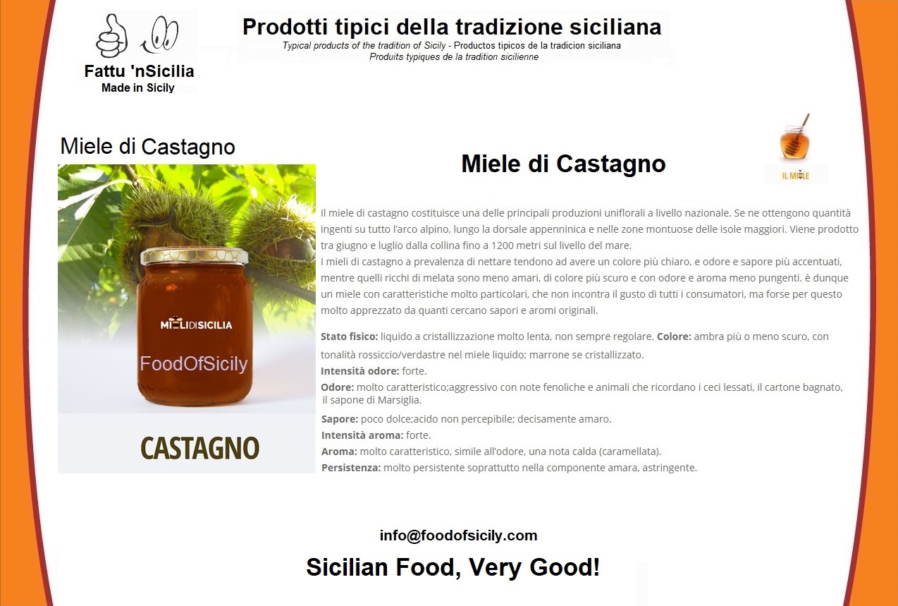 Miele di castagne siciliane per GDO